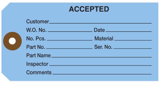 13 Point Plain Inspection and Repair Tags - 1 Part